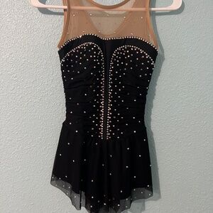 Black figure skating competition dress